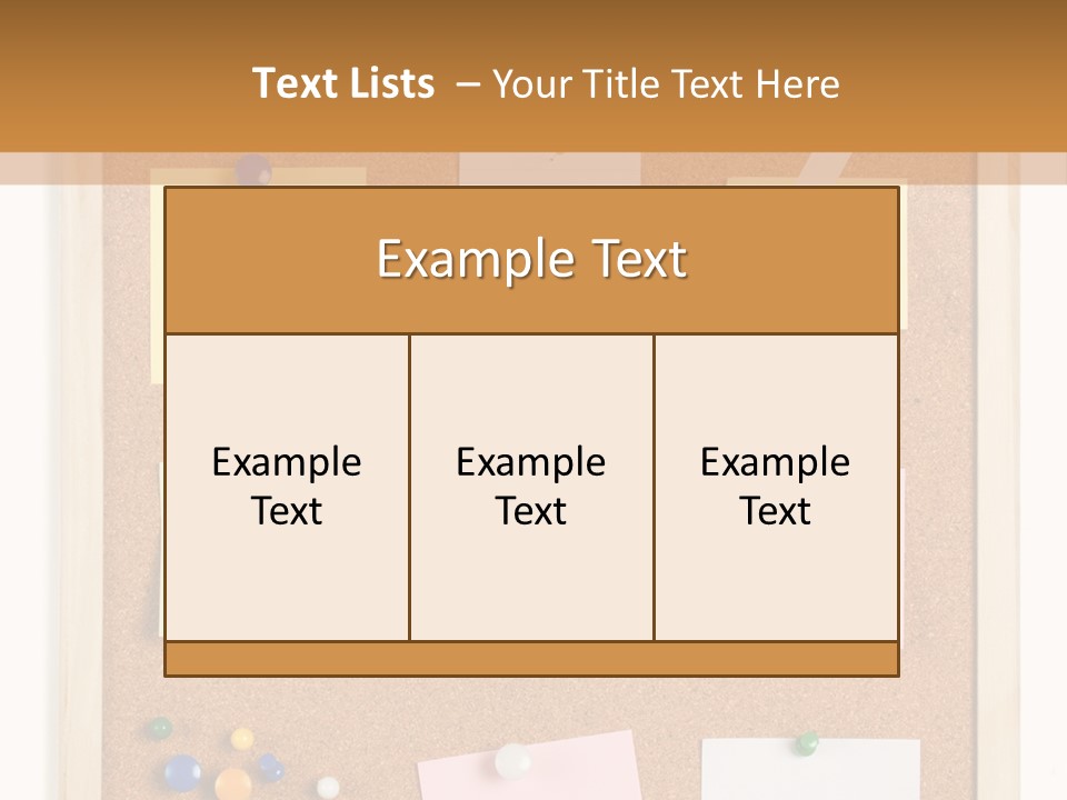 Cork Noticeboard PowerPoint Template