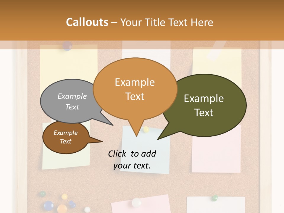 Cork Noticeboard PowerPoint Template