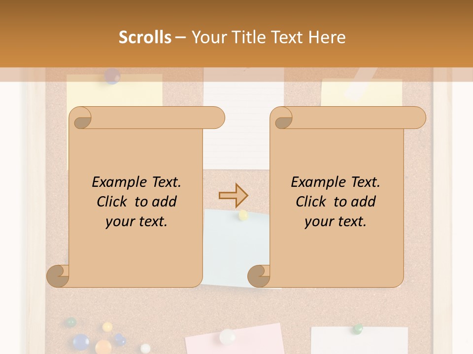 Cork Noticeboard PowerPoint Template