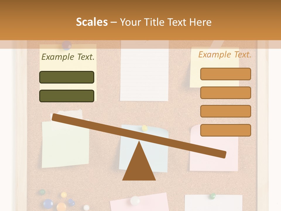 Cork Noticeboard PowerPoint Template