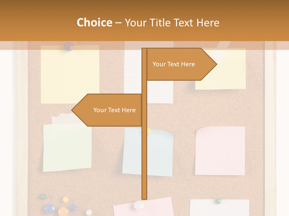 Cork Noticeboard PowerPoint Template