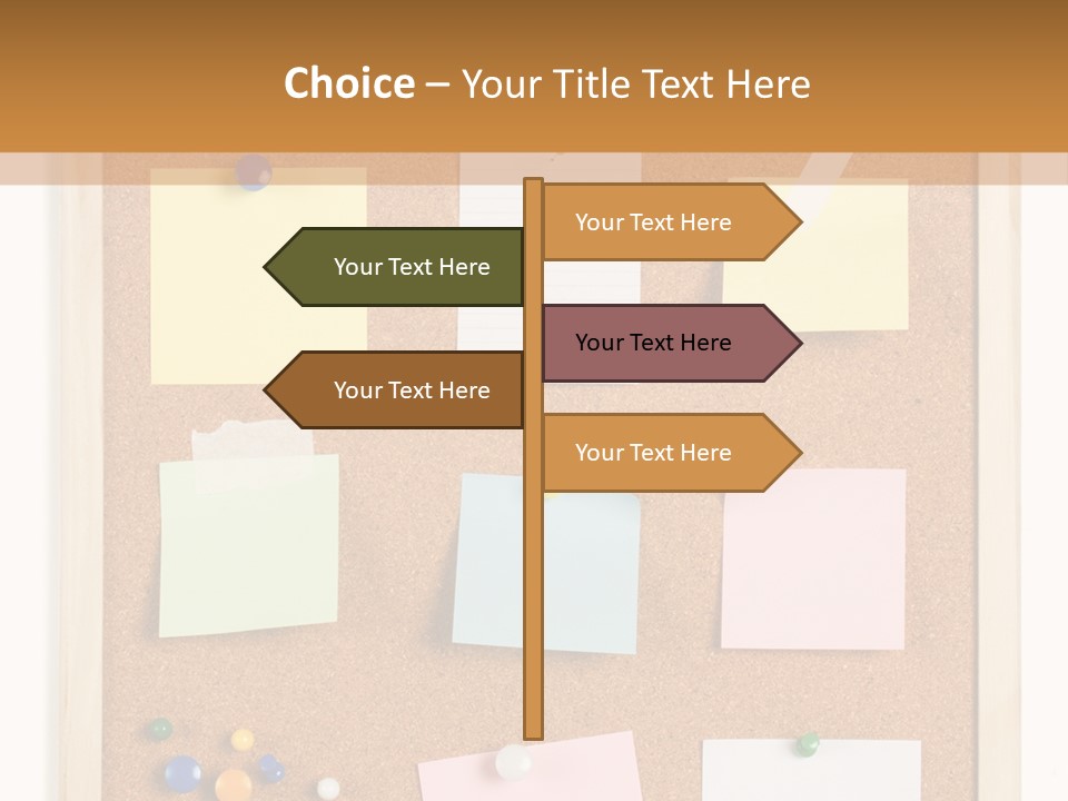Cork Noticeboard PowerPoint Template