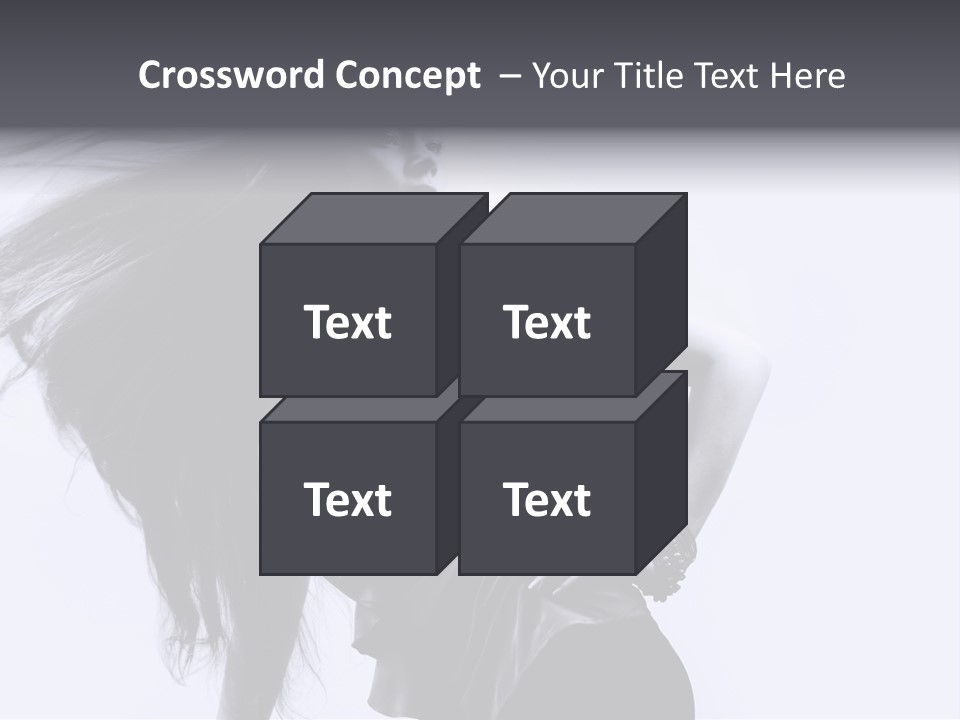 Sensual Hair Long PowerPoint Template