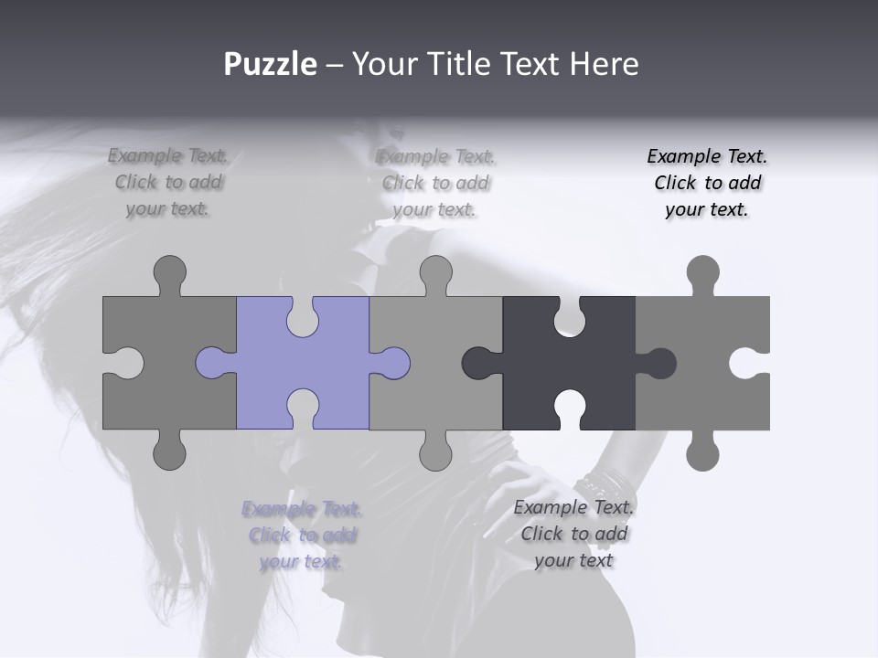 Sensual Hair Long PowerPoint Template