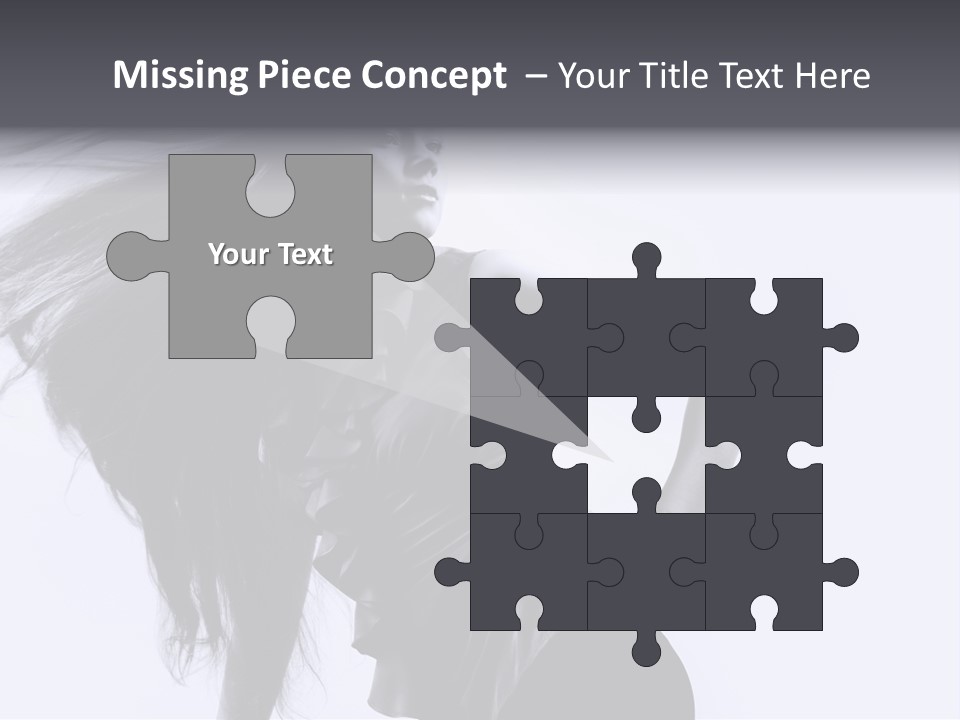 Sensual Hair Long PowerPoint Template