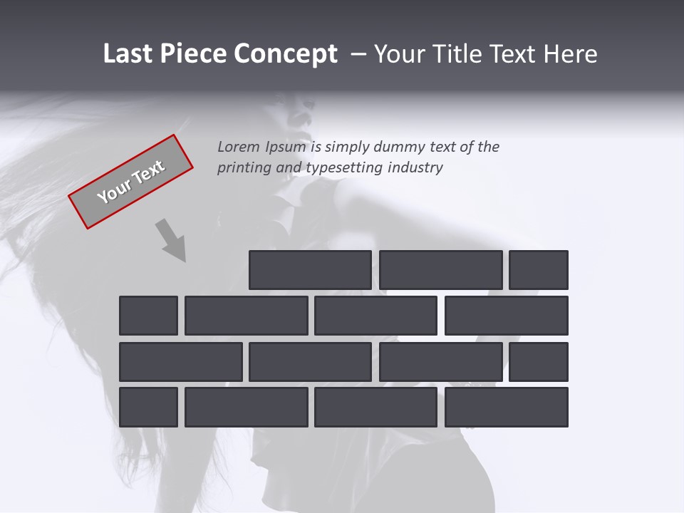 Sensual Hair Long PowerPoint Template