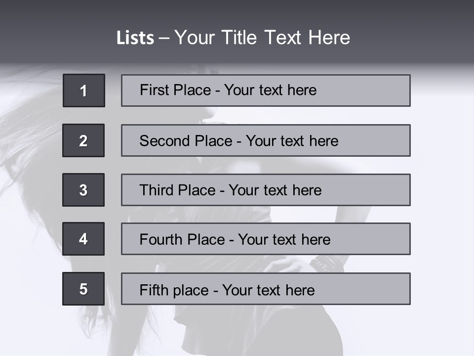 Sensual Hair Long PowerPoint Template