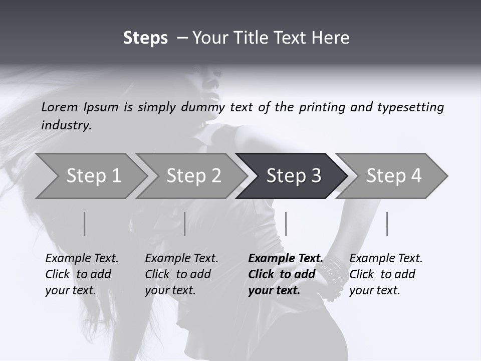 Sensual Hair Long PowerPoint Template
