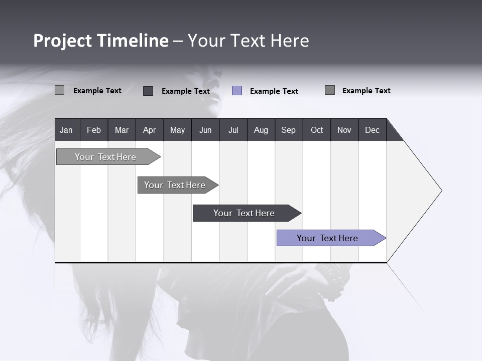 Sensual Hair Long PowerPoint Template