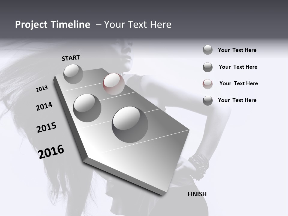 Sensual Hair Long PowerPoint Template