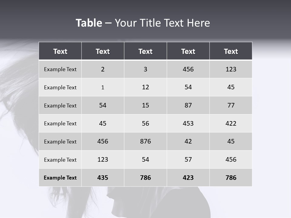 Sensual Hair Long PowerPoint Template