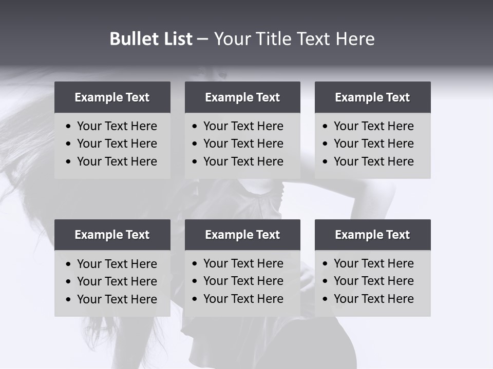 Sensual Hair Long PowerPoint Template