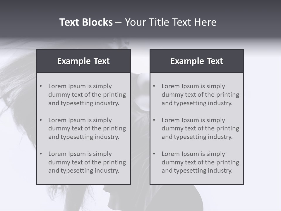 Sensual Hair Long PowerPoint Template