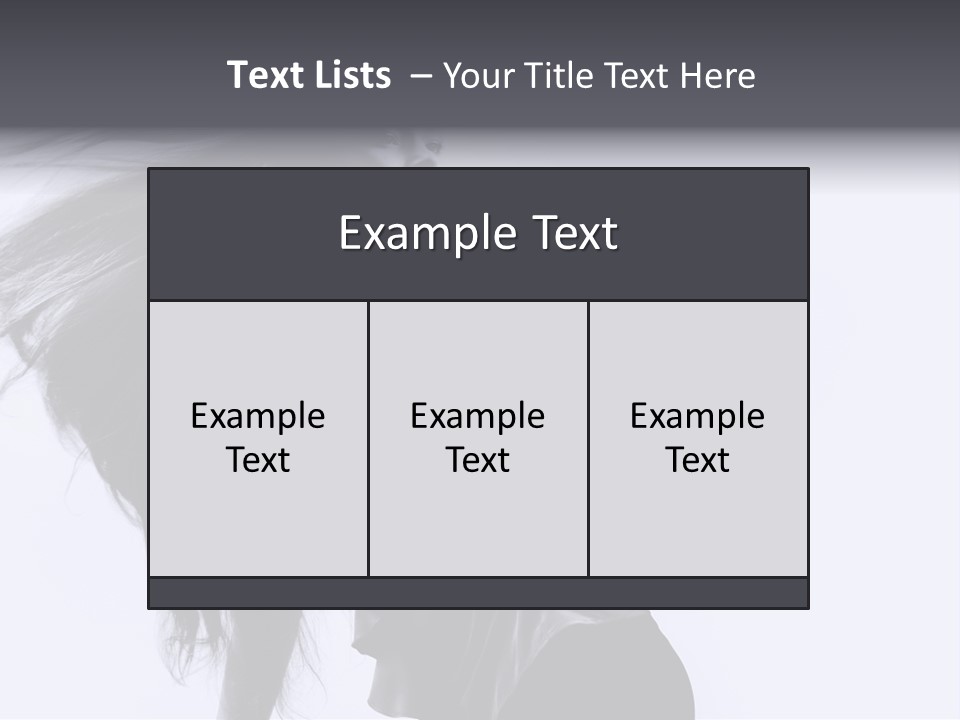 Sensual Hair Long PowerPoint Template