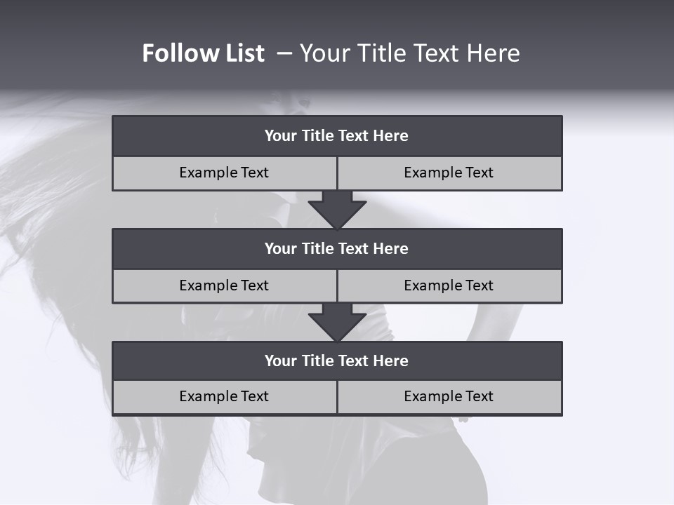Sensual Hair Long PowerPoint Template