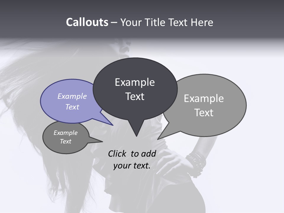 Sensual Hair Long PowerPoint Template