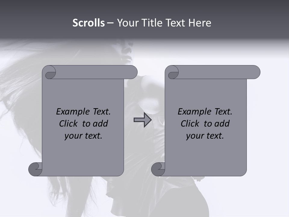 Sensual Hair Long PowerPoint Template