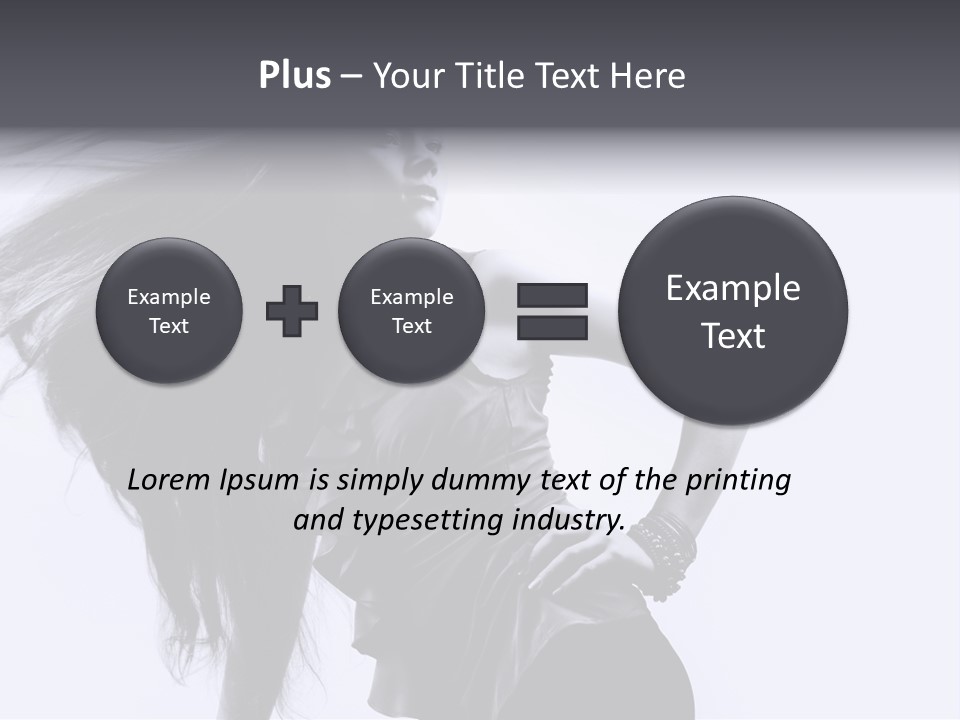 Sensual Hair Long PowerPoint Template