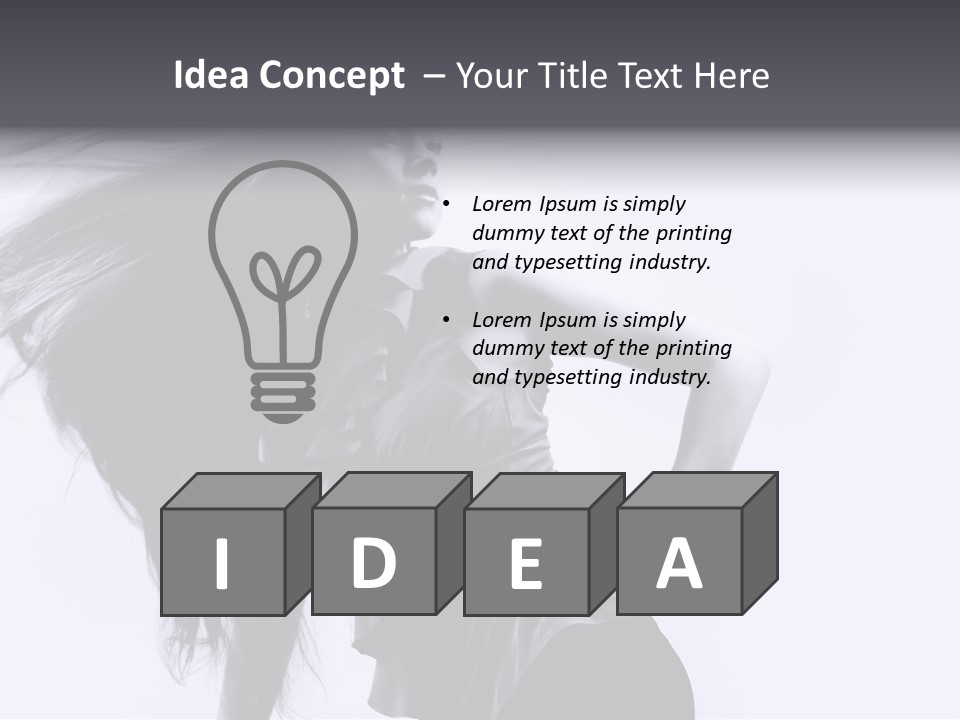 Sensual Hair Long PowerPoint Template