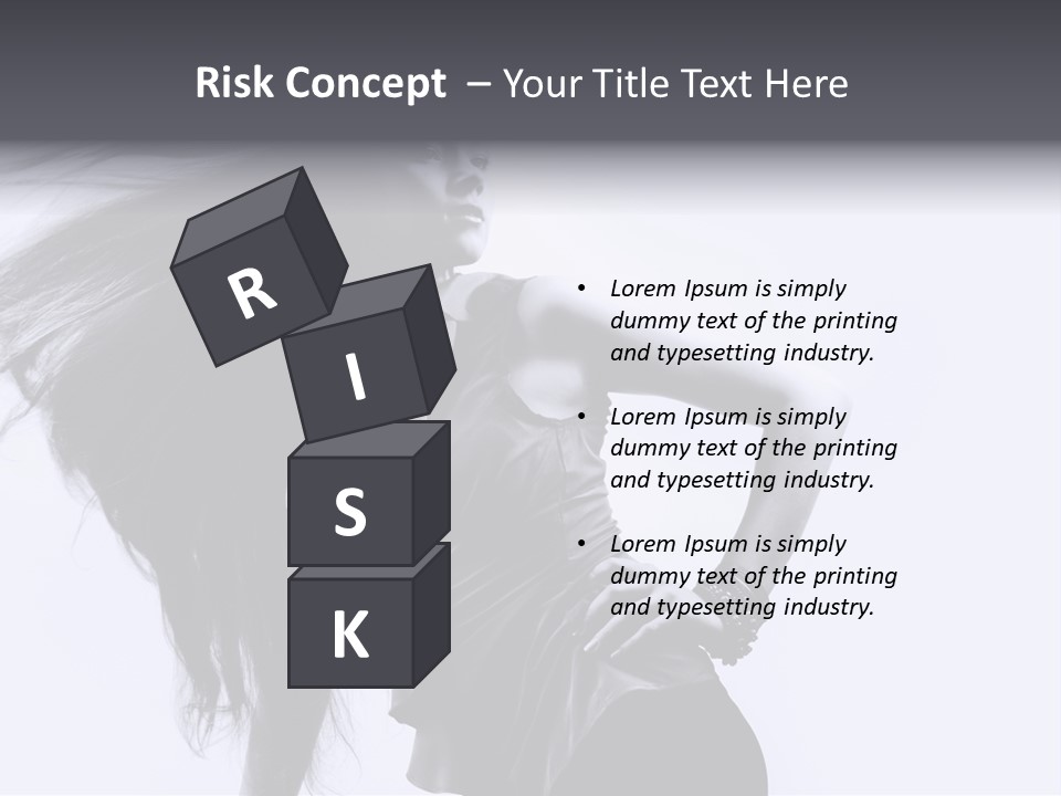 Sensual Hair Long PowerPoint Template