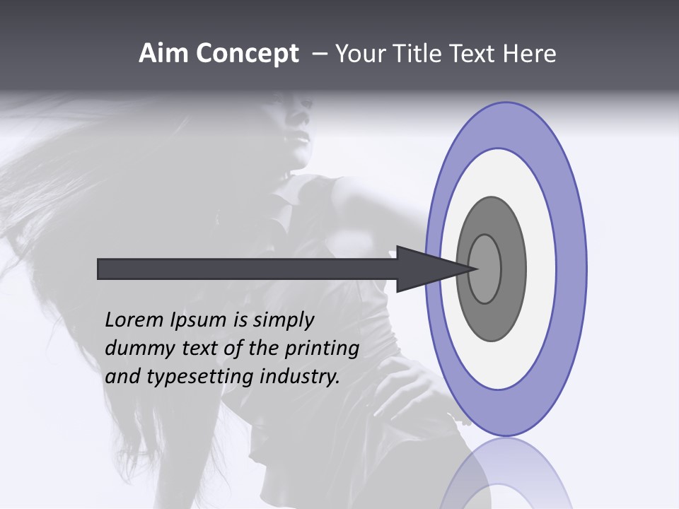 Sensual Hair Long PowerPoint Template