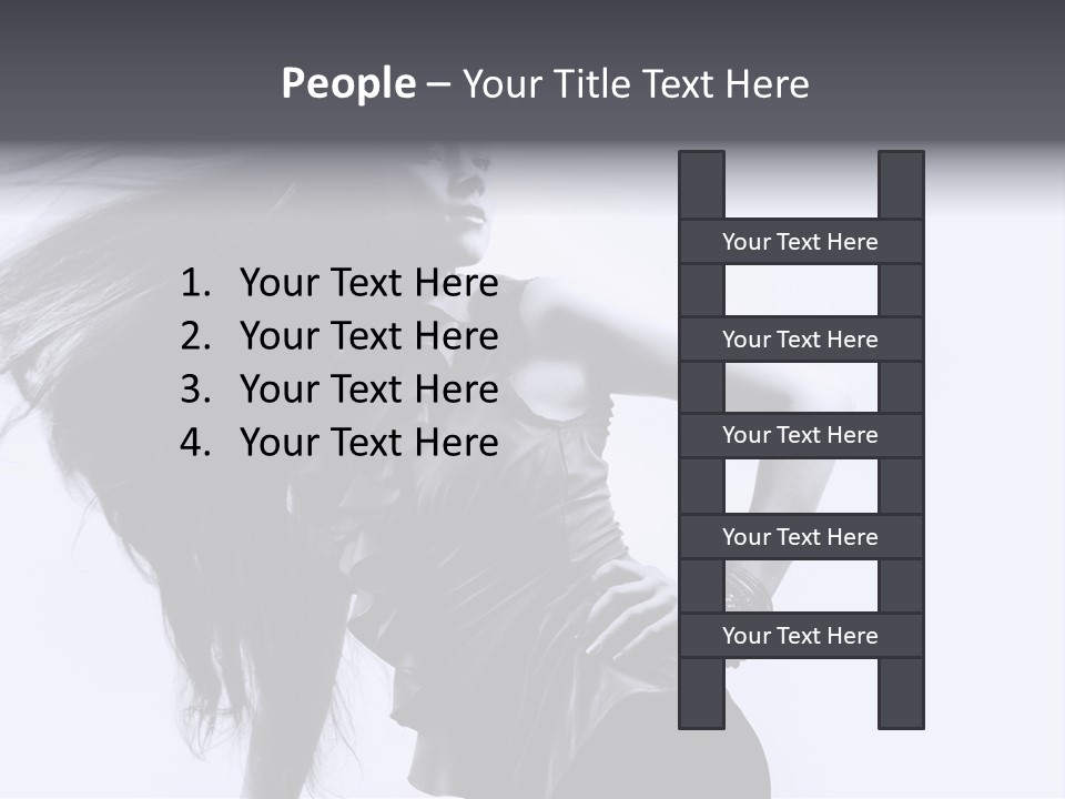 Sensual Hair Long PowerPoint Template