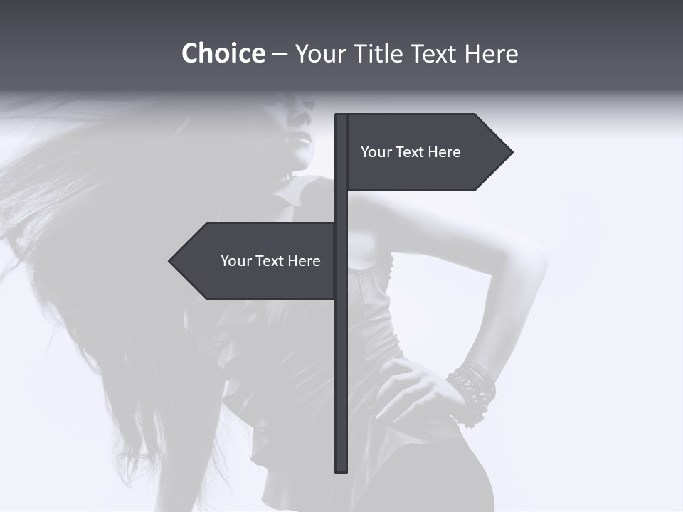 Sensual Hair Long PowerPoint Template