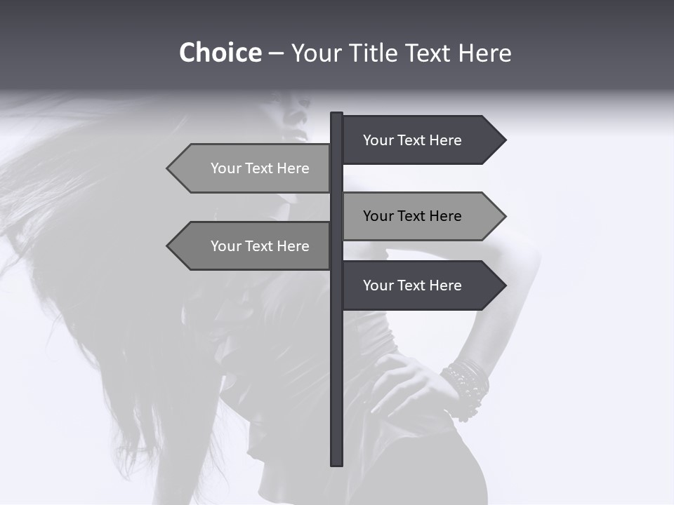 Sensual Hair Long PowerPoint Template