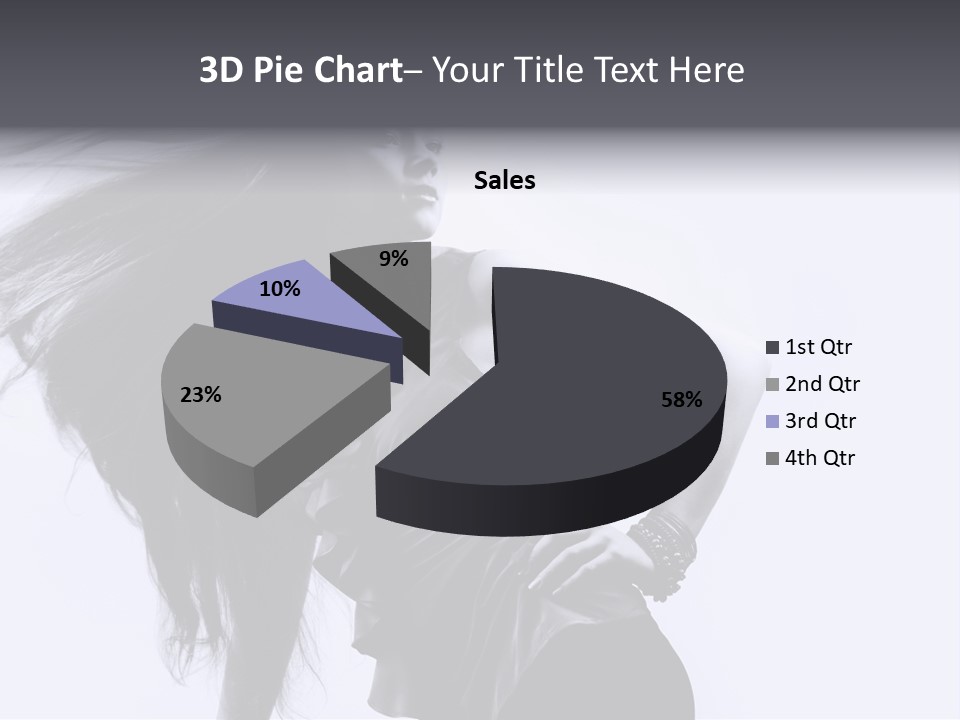 Sensual Hair Long PowerPoint Template