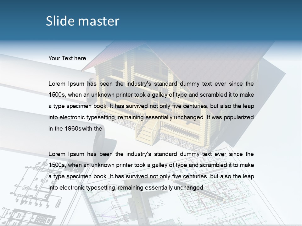 Concrete Housing Steel PowerPoint Template