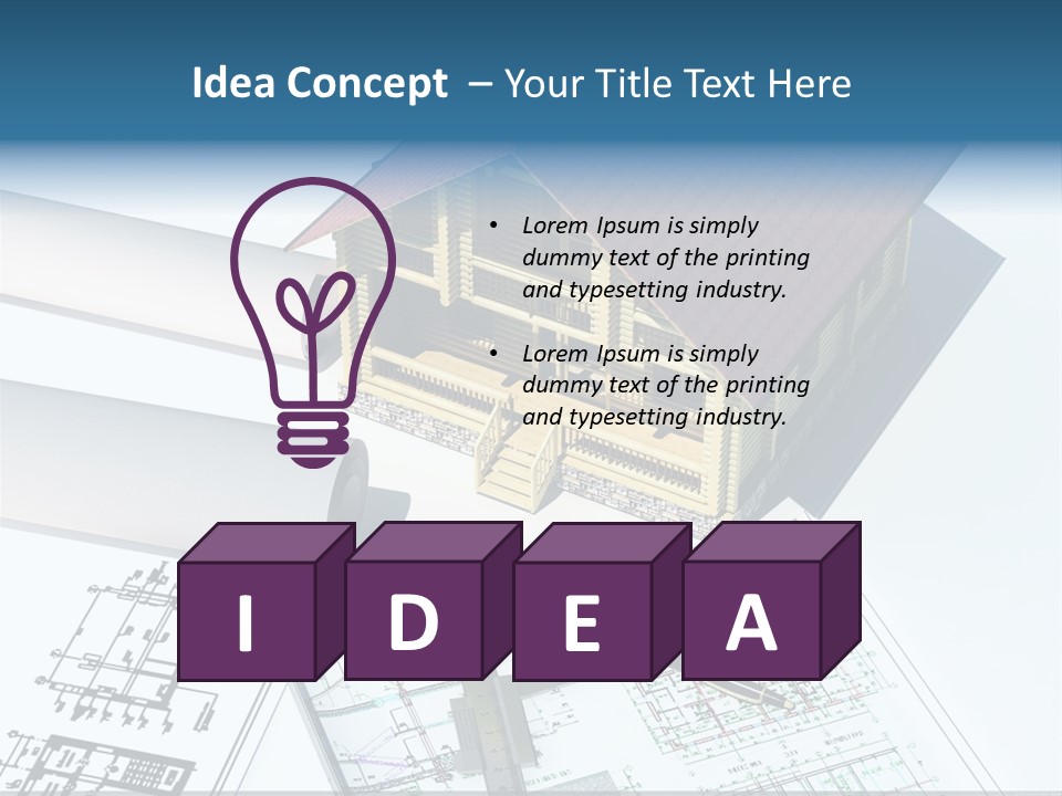 Concrete Housing Steel PowerPoint Template