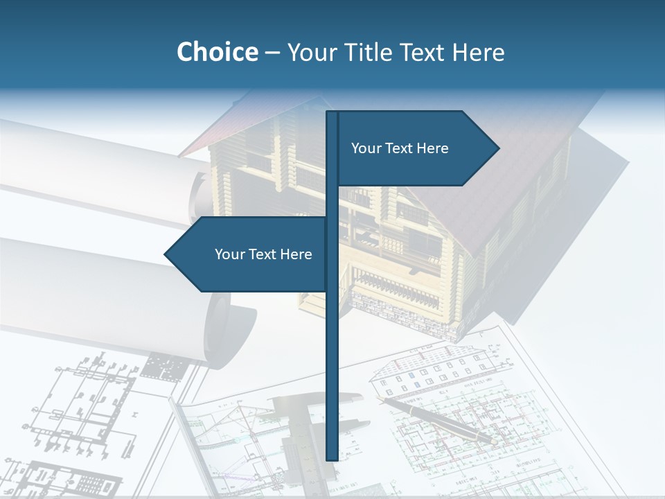 Concrete Housing Steel PowerPoint Template
