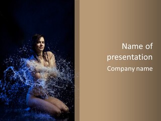 Girl In A Water PowerPoint Template