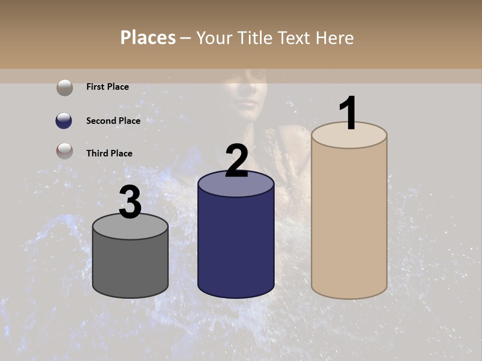 Girl In A Water PowerPoint Template