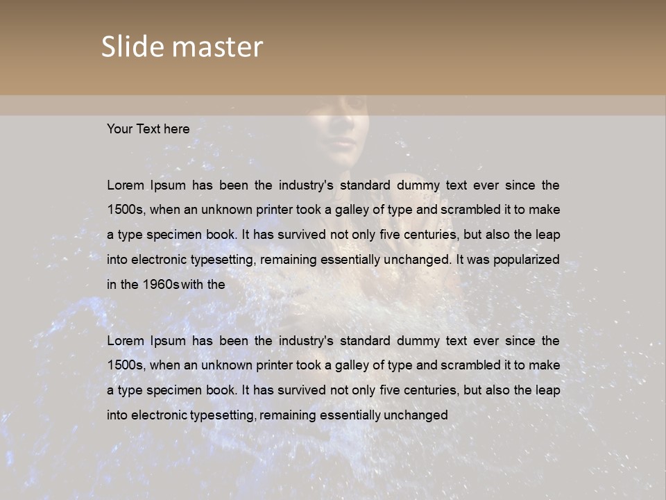 Girl In A Water PowerPoint Template