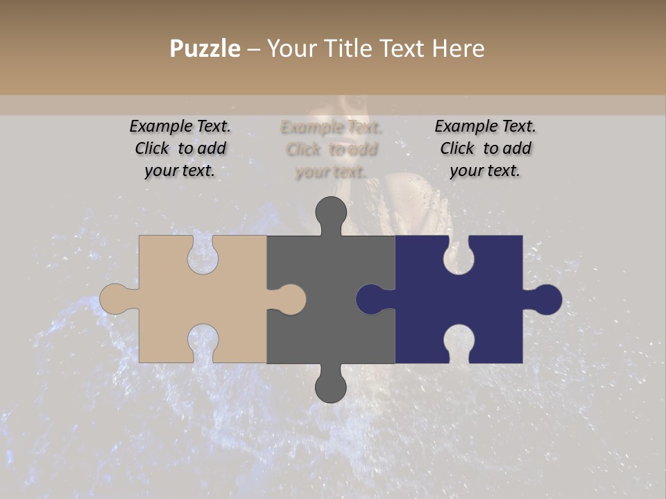 Girl In A Water PowerPoint Template