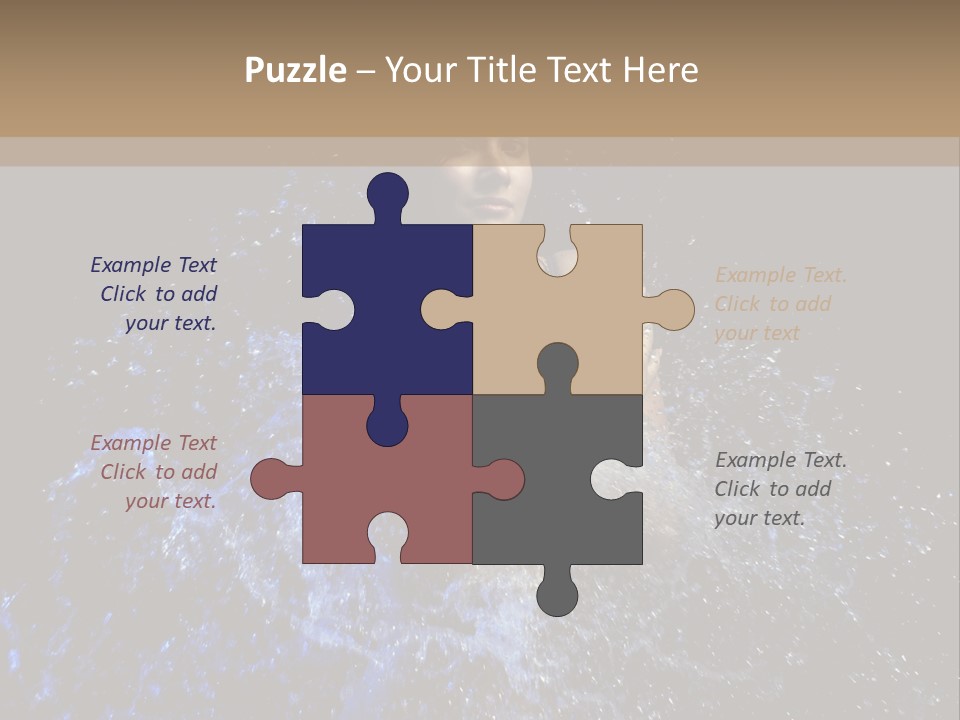 Girl In A Water PowerPoint Template