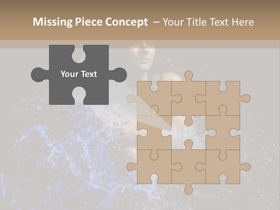 Girl In A Water PowerPoint Template