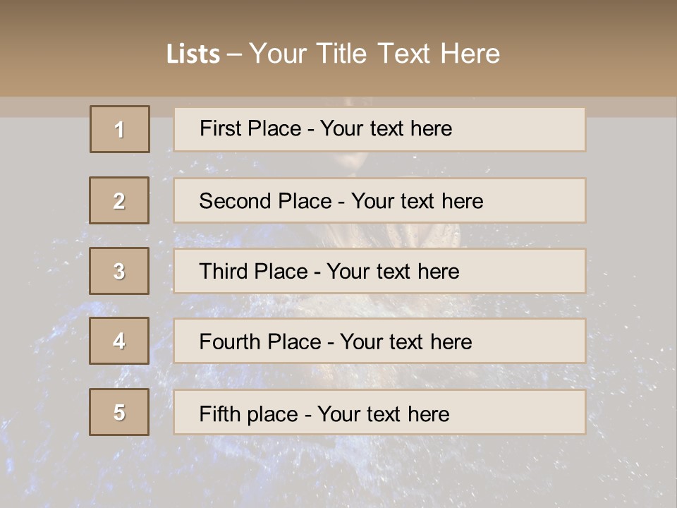 Girl In A Water PowerPoint Template