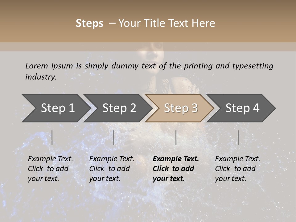 Girl In A Water PowerPoint Template