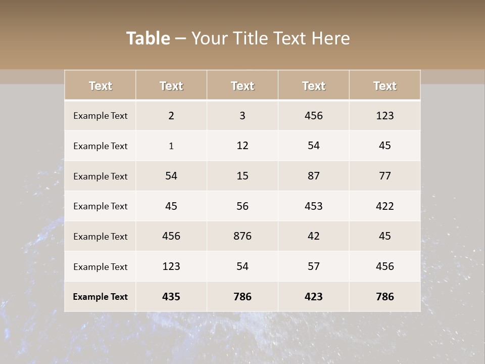 Girl In A Water PowerPoint Template