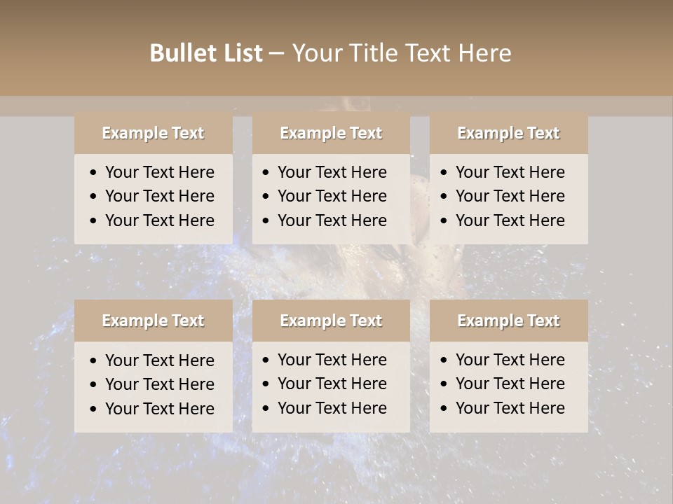 Girl In A Water PowerPoint Template