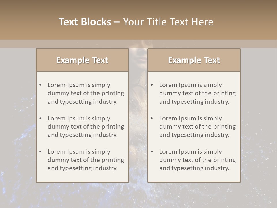 Girl In A Water PowerPoint Template