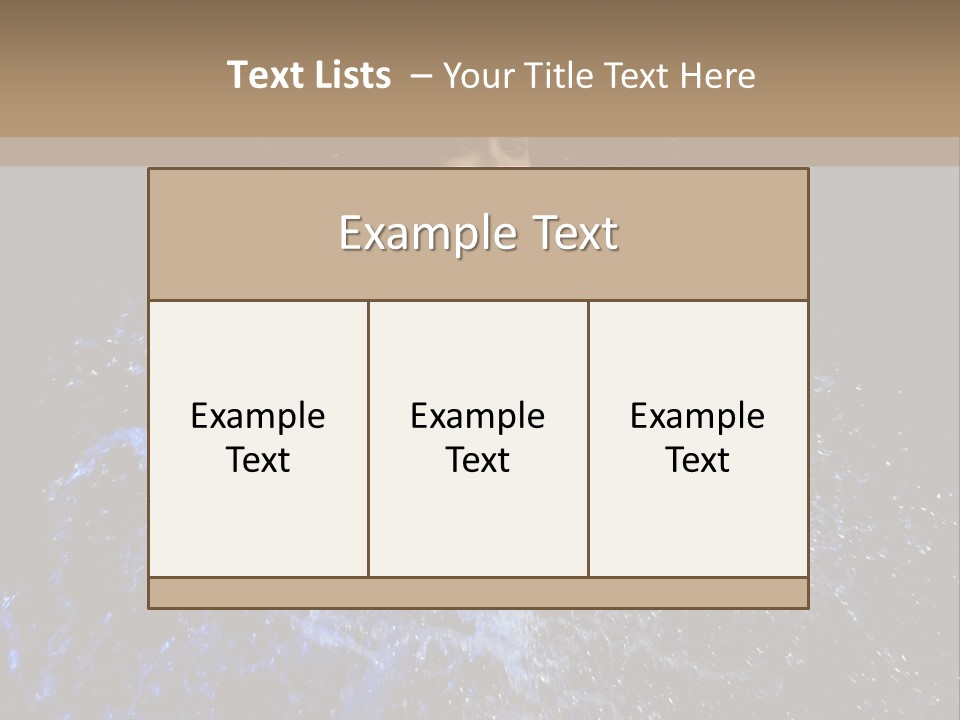Girl In A Water PowerPoint Template