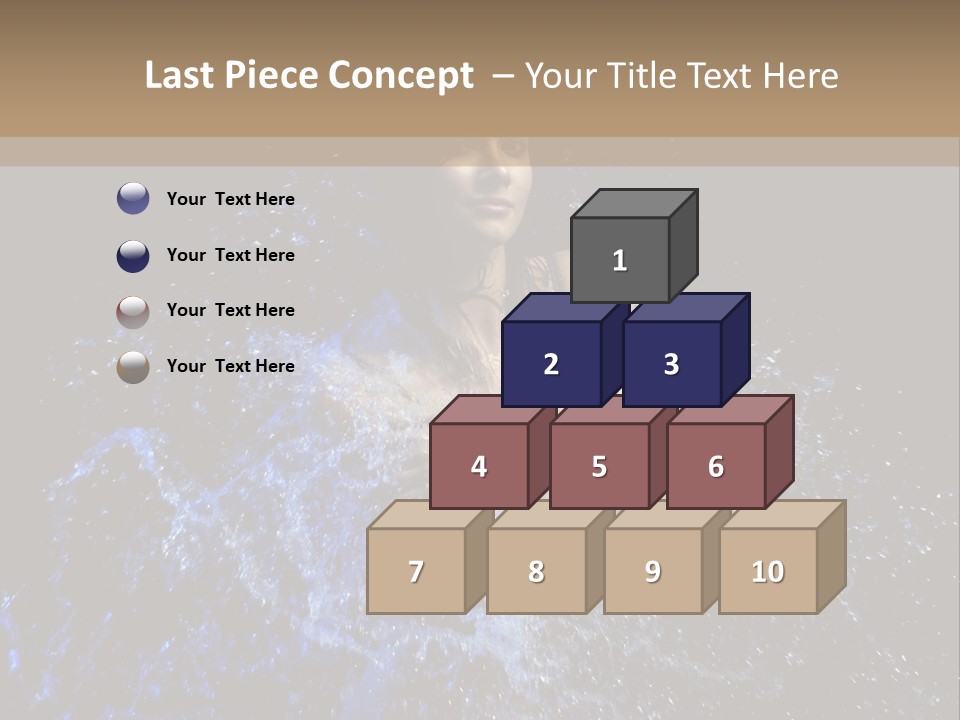 Girl In A Water PowerPoint Template