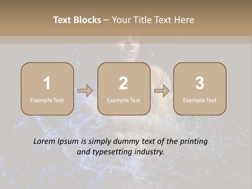 Girl In A Water PowerPoint Template