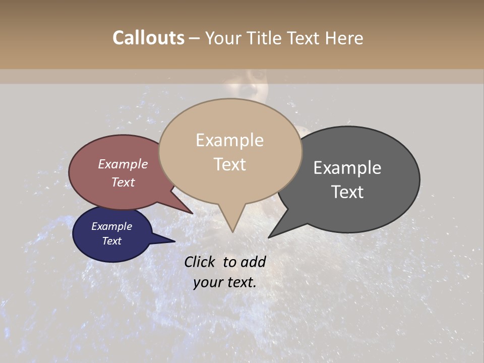 Girl In A Water PowerPoint Template