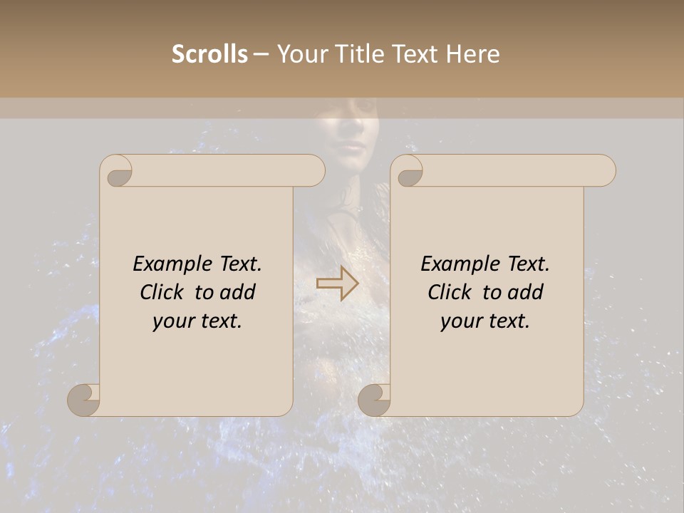 Girl In A Water PowerPoint Template
