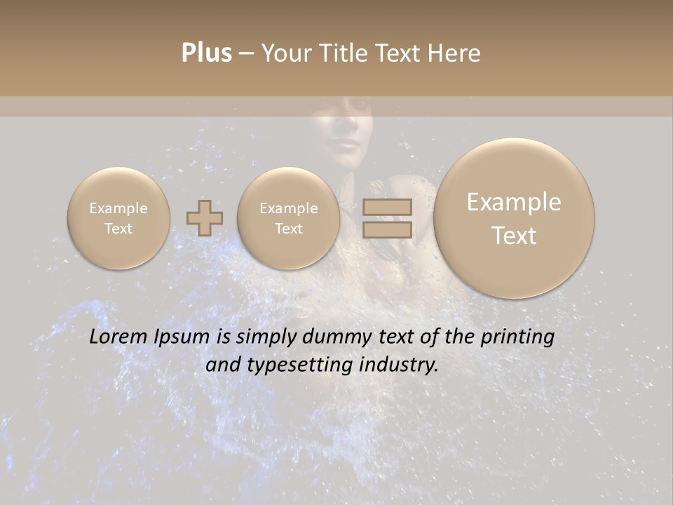 Girl In A Water PowerPoint Template