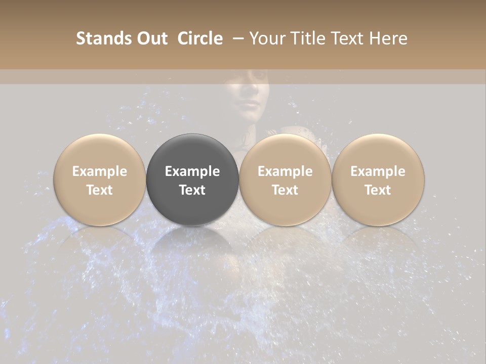 Girl In A Water PowerPoint Template